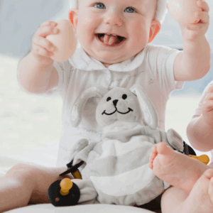 Kanína kúrubangsi með teether og snuði saman