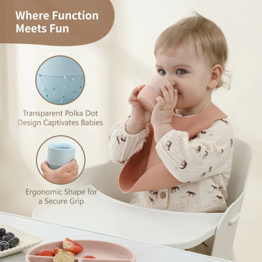 Sílikon bolli fyrir börn sem eru að læra að drekka