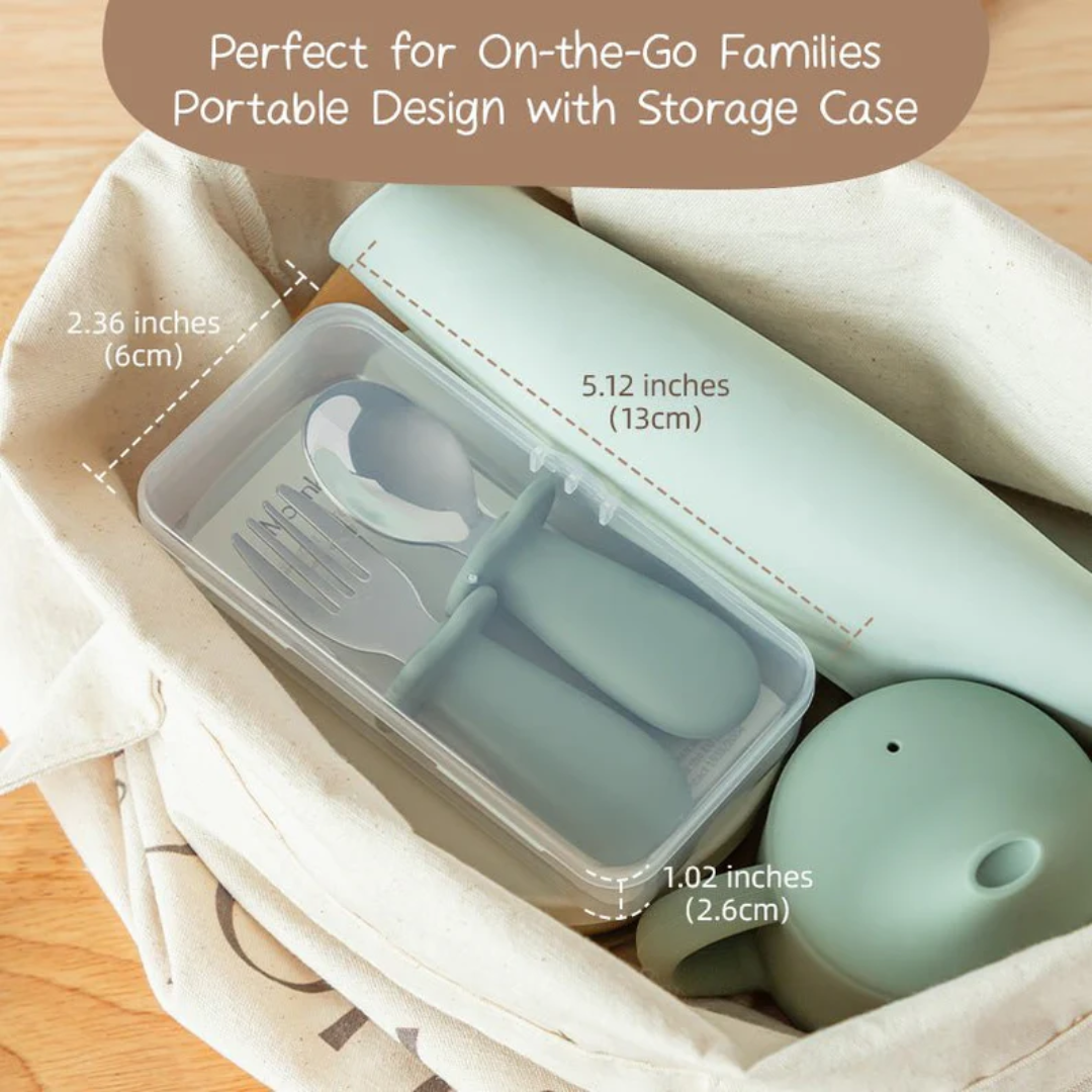 Þægilegt barnasett fyrir fyrstu máltíðir